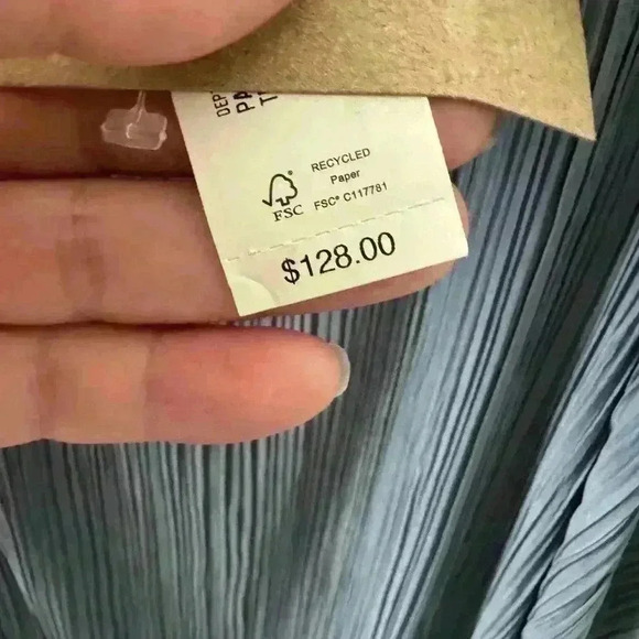 NEW Madewell The Goldie Dress in Plissé ~ Teapot Blue ~ 8 ~ NWT! - Picture 9 of 10